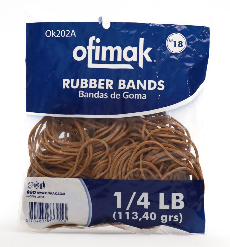 Paquete De 20 Bandas Elásticas Anchas De 15 Mm - Caucho Natural Color Marrón, Resistentes Para Oficina O Embalaje
